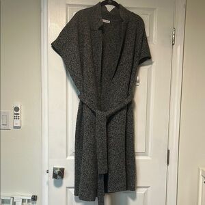 Long knit vest jacket